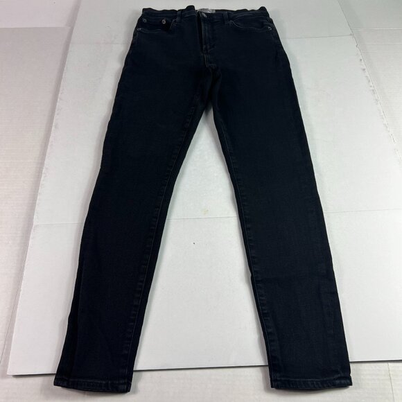 AGOLDE Jeans Women's 27x27* Sophie Mid Rise Skinny Black Stretch Denim Tag 26 - Picture 1 of 16